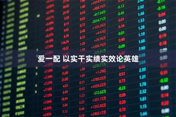 爱一配 以实干实绩实效论英雄